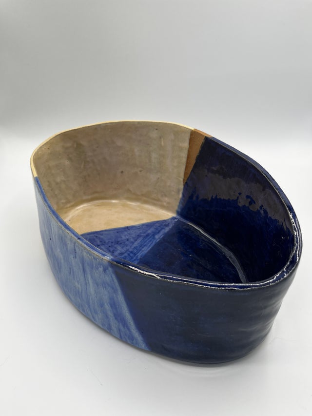 アメリカ南部のフォークアート（民芸） ガラス製の陶器壺 Pottery Jug